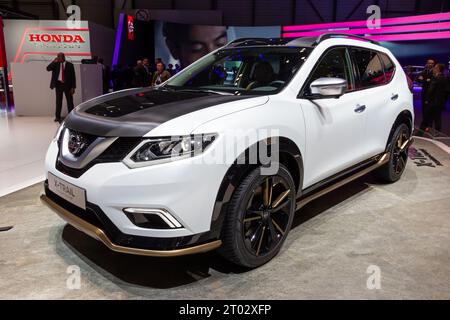 Présentation du prototype Premium X-Trail de Nissan au salon international de l'automobile de Genève. Suisse - 1er mars 2016. Banque D'Images