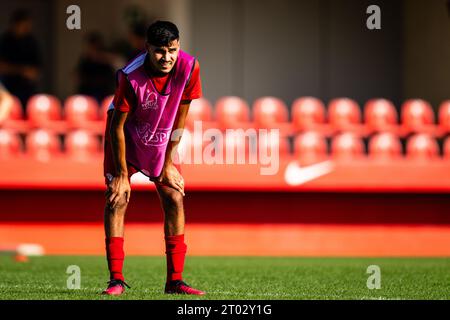 Madrid, Espagne. 03 octobre 2023. Madrid - Marouane Sebbar de Feyenoord O19 lors de la formation de Feyenoord O19 au Centro Deportivo Wanda Alcala de Henares le 3 octobre 2023 à Madrid, Espagne. Crédit : photos boîte à boîte/Alamy Live News Banque D'Images