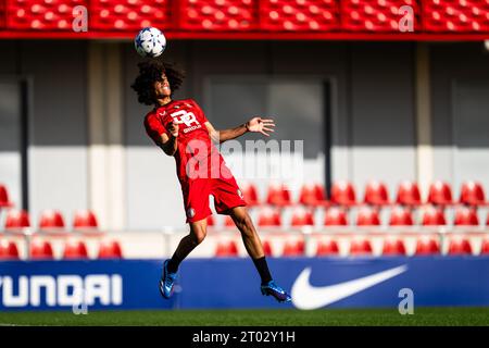 Madrid, Espagne. 03 octobre 2023. Madrid - Gjivai Zechiel de Feyenoord O19 lors de l'entraînement de Feyenoord O19 au Centro Deportivo Wanda Alcala de Henares le 3 octobre 2023 à Madrid, Espagne. Crédit : photos boîte à boîte/Alamy Live News Banque D'Images