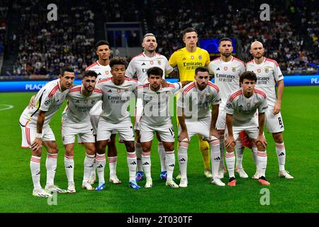 Milan, Italie. 03 octobre 2023. Le départ-11 de Benfica pour le match de l'UEFA Champions League entre l'Inter et Benfica à Giuseppe Meazza à Milan. (Crédit photo : Gonzales photo/Alamy Live News Banque D'Images