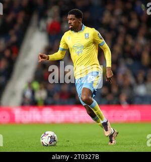 West Bromwich, Royaume-Uni. 03 octobre 2023. Tyreeq Bakinson de Sheffield Wednesday en action lors du match EFL Sky Bet Championship entre West Bromwich Albion et Sheffield Wednesday aux Hawthorns, West Bromwich, Angleterre le 3 octobre 2023. Photo de Stuart Leggett. Usage éditorial uniquement, licence requise pour un usage commercial. Aucune utilisation dans les Paris, les jeux ou les publications d'un seul club/ligue/joueur. Crédit : UK Sports pics Ltd/Alamy Live News Banque D'Images