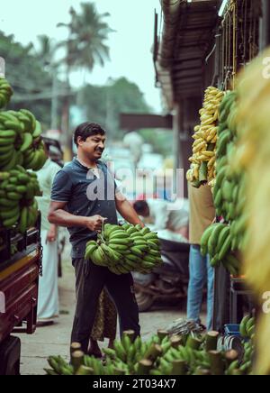 Photographie de rue à thripunithura, kerala Inde Banque D'Images