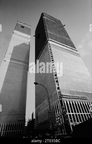 Vue du New World Trade Center, New York, 1971 Banque D'Images