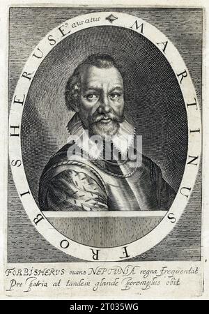 Portrait de l'explorateur Martin Frobisher. Sir Martin Frobisher (1535 – 1594) marin et corsaire anglais Banque D'Images