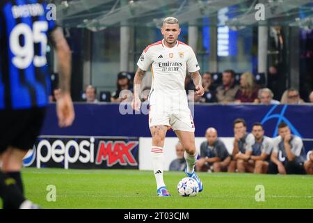 Milan, Italie. 03 octobre 2023. Morato (SL Benfica) lors du match de football du Groupe D de l'UEFA Champions League entre le FC Internazionale et SL Benfica le 3 octobre 2023 au stade Giuseppe-Meazza de Milan, Italie - photo Morgese-Rossini/DPPI crédit : DPPI Media/Alamy Live News Banque D'Images