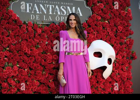 Madrid, Espagne. 03 octobre 2023. Nuria fergo assiste à la première de la comédie musicale 'le fantôme de l'Opéra' au Théâtre Alveniz à Madrid, le 3 octobre 2023, Espagne (photo Oscar Gonzalez/Sipa USA) (photo Oscar Gonzalez/Sipa USA) crédit : SIPA USA/Alamy Live News Banque D'Images