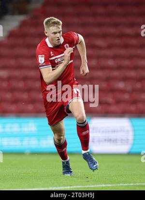 Middlesbrough, Royaume-Uni. 03 octobre 2023. Josh Coburn de Middlesbrough en action lors du Sky Bet Championship Match Middlesbrough vs Cardiff City au Riverside Stadium, Middlesbrough, Royaume-Uni, le 3 octobre 2023 (photo de Nigel Roddis/News Images) à Middlesbrough, Royaume-Uni le 10/3/2023. (Photo Nigel Roddis/News Images/Sipa USA) crédit : SIPA USA/Alamy Live News Banque D'Images