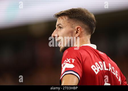 Middlesbrough, Royaume-Uni. 03 octobre 2023. DaN Barlaser de Middlesbrough en action lors du Sky Bet Championship Match Middlesbrough vs Cardiff City au Riverside Stadium, Middlesbrough, Royaume-Uni, le 3 octobre 2023 (photo de Nigel Roddis/News Images) à Middlesbrough, Royaume-Uni le 10/3/2023. (Photo Nigel Roddis/News Images/Sipa USA) crédit : SIPA USA/Alamy Live News Banque D'Images