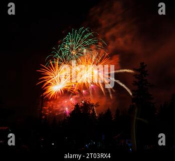 Salmon Run dans la rivière Ganaraska. Port Hope, ONTARIO. Canada Banque D'Images