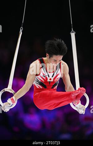 Anvers, Belgique. 3 octobre 2023. Kazuma Kaya (JPN), 3 octobre 2023 - gymnastique artistique : Championnats du monde de gymnastique artistique 2023, finales par équipe masculine au Sportpaleis Antwerpen à Anvers, Belgique. Crédit : MATSUO.K/AFLO SPORT/Alamy Live News Banque D'Images