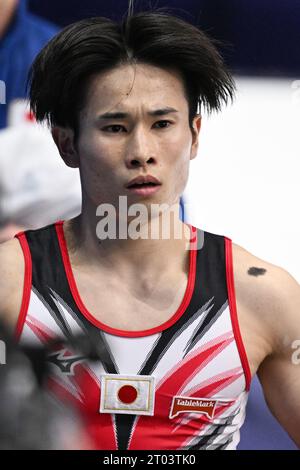 Anvers, Belgique. 3 octobre 2023. Kazuma Kaya (JPN), 3 octobre 2023 - gymnastique artistique : Championnats du monde de gymnastique artistique 2023, finales par équipe masculine au Sportpaleis Antwerpen à Anvers, Belgique. Crédit : MATSUO.K/AFLO SPORT/Alamy Live News Banque D'Images
