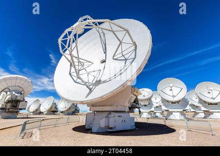 Au radiotélescope ALMA observatory, San Pedro de Atacama, Chili, Amérique du Sud Banque D'Images