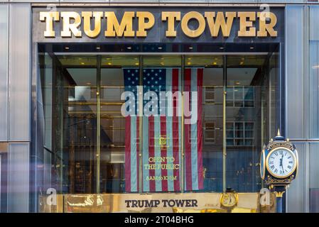 09.19.23. New York, États-Unis. La tour Trump à Manhattan. Banque D'Images