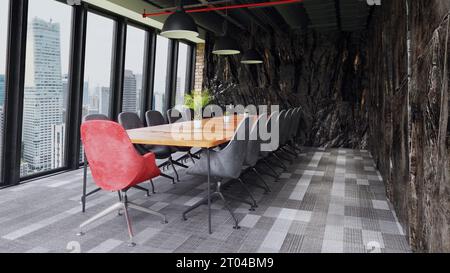 intérieur de bureau moderne avec fonction rock Banque D'Images