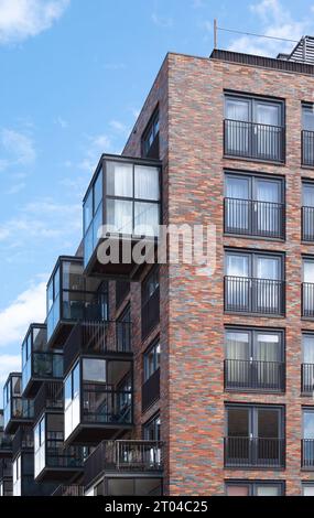 Rotterdam, pays-Bas - Stadstuinen logement par KCAP avec balcons de jardin d'hiver Banque D'Images