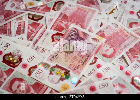 Livre sterling billets Banque D'Images