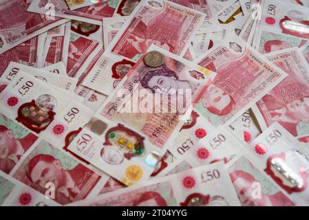 Livre sterling billets Banque D'Images