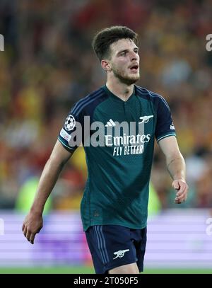 Lens, France. 3 octobre 2023. Declan Rice d'Arsenal lors du match de l'UEFA Champions League à l'Estadio Bollaert Delelis, Lens. Le crédit photo devrait se lire : David Klein/Sportimage crédit : Sportimage Ltd/Alamy Live News Banque D'Images