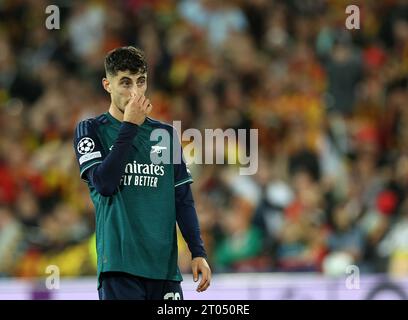 Lens, France, 3 octobre 2023. Kai Havertz d'Arsenal lors du match de l'UEFA Champions League à l'Estadio Bollaert Delelis, Lens. Le crédit photo devrait se lire : David Klein / Sportimage Banque D'Images