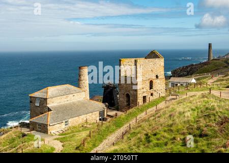 Levant Mine et Beam Engine, près de St Just, Cornwall, Angleterre Banque D'Images