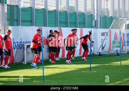 Freiburg, Deutschland. 04 octobre 2023. Beim Abschlusstraining vor Fussball-Europa-League - 2. Spieltag, SC Freiburg - West Ham United crédit : dpa/Alamy Live News Banque D'Images