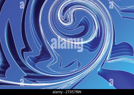 abstrait créatif trop 3d cool dégradé bleu modèle de vecteur de conception de fond de couleur Illustration de Vecteur