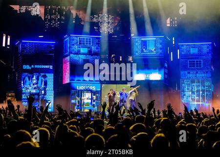 Copenhague, Danemark. 30 septembre 2023. Le rappeur américain 50 cent donne un concert au Royal Arena de Copenhague dans le cadre du final Lap Tour 2023. Banque D'Images