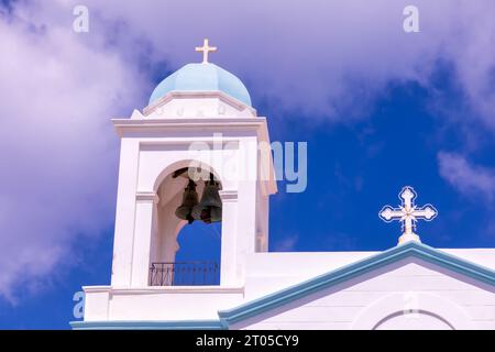 Détails de l'église de St George, Andros, Grèce Banque D'Images