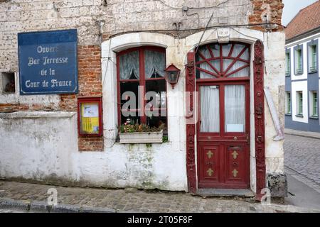 Old Cafe, Montreuil-sur-Mer, pas-de-Calais, France, Français, Normandie, 2023 Banque D'Images