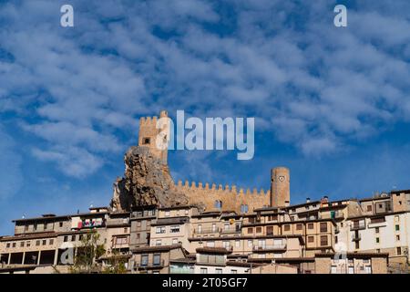 Frias château Espagne l'un des plus beaux villages espagnols historiques et médiévaux, province de Burgos Castille et Léon Banque D'Images