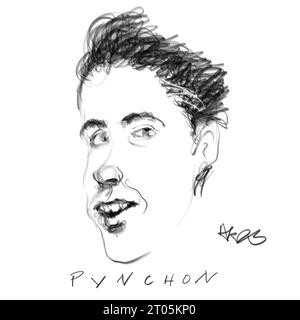 Portrait de l'auteur Thomas Pynchon Banque D'Images