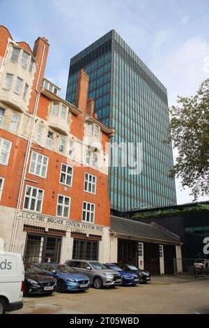 Fire Brigade Station à Euston, Londres, Royaume-Uni Banque D'Images