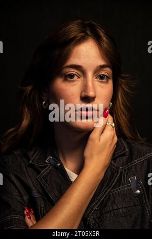 Fanny Bornedal photographiée en relation avec DR tenant une conférence de presse sur la saison 2 de la série dramatique 'Carmen Curlers' à Langelinie Pavillonen à Copenhague le mercredi 4 octobre 2023.la série télévisée est sur les bigoudis Carmen, qui sont des bigoudis électriques qui ont été inventés au Danemark en 1963. Ils ont été un grand succès et ont aidé à changer les habitudes de beauté des femmes. . (Photo : Ólafur Steinar Rye Gestsson/Ritzau Scanpix) Banque D'Images