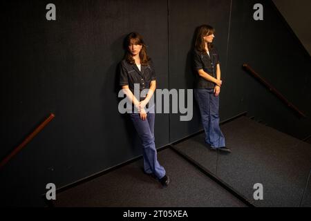 Fanny Bornedal photographiée en relation avec DR tenant une conférence de presse sur la saison 2 de la série dramatique 'Carmen Curlers' à Langelinie Pavillonen à Copenhague le mercredi 4 octobre 2023.la série télévisée est sur les bigoudis Carmen, qui sont des bigoudis électriques qui ont été inventés au Danemark en 1963. Ils ont été un grand succès et ont aidé à changer les habitudes de beauté des femmes. . (Photo : Ólafur Steinar Rye Gestsson/Ritzau Scanpix) Banque D'Images