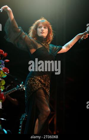 Florence Welch - Florence et la machine, V2010, Hylands Park, Chelmsford, Essex, Royaume-Uni - 21 août 2010 Banque D'Images