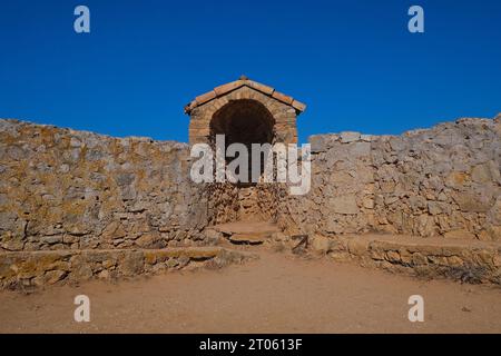 Détail du fort Royal, construit dans l'Île Sainte-Marguerite (Îles de Lérins). Banque D'Images