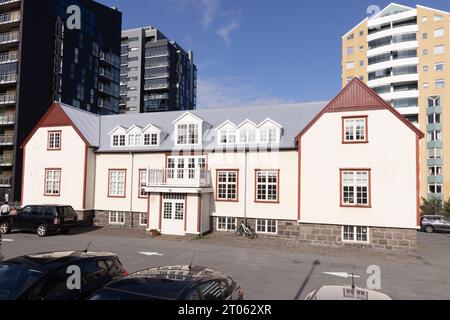 L'hôpital français de Reykjavik, Islande - construit dans les années 1900 pour soigner les pêcheurs français pêchant au large de l'Islande. Bâtiment historique, histoire de l'Islande Banque D'Images