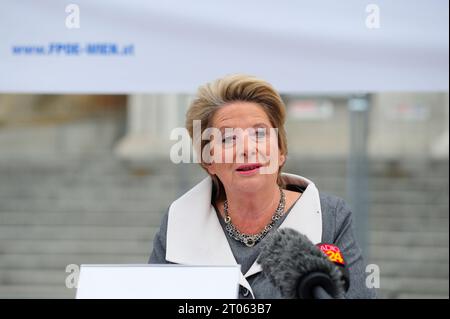 Vienne, Autriche. 24 septembre 2015. Ursula Stenzel, candidate indépendante sur la liste FPÖ Banque D'Images