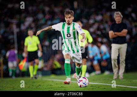 Rodri (Rodrigo Sanchez Rodriguez) lors du match de Liga 23/24 entre le Real Betis et Valencia CF à l'Estadio Benito Villamarin, Séville. (Maciej Rogowski Banque D'Images