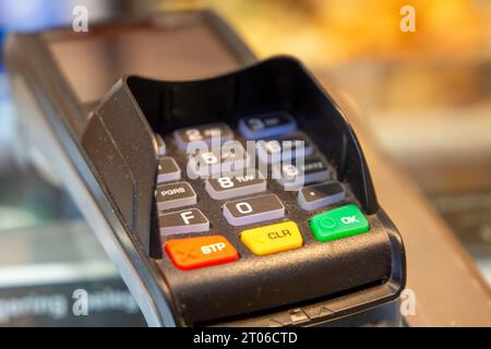 Gros plan d'un lecteur de carte Banque D'Images