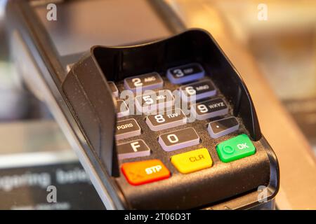 Nahaufnahme von einem Kartenlesegerät *** gros plan du lecteur de cartes Copyright : xx crédit : Imago/Alamy Live News Banque D'Images