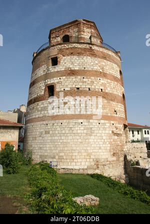 Située à Edirne, en Turquie, la tour macédonienne a été construite pendant la période romaine. Banque D'Images