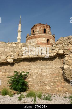 Située à Edirne, en Turquie, la tour macédonienne a été construite pendant la période romaine. Banque D'Images