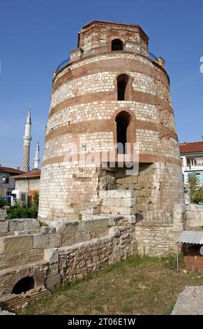 Située à Edirne, en Turquie, la tour macédonienne a été construite pendant la période romaine. Banque D'Images