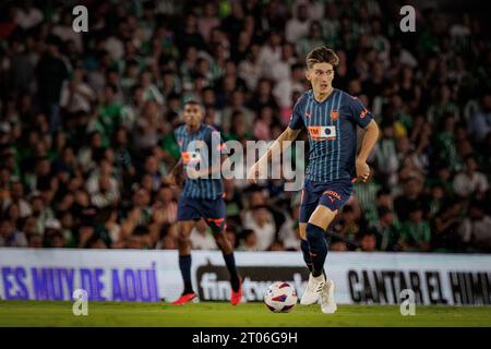 Pepelu lors du match de Liga 23/24 entre le Real Betis et Valencia CF à l'Estadio Benito Villamarin, Séville. (Maciej Rogowski) Banque D'Images