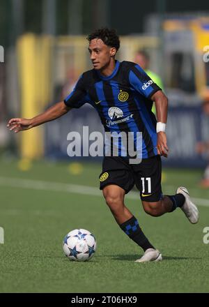 Milan, Italie. 3 octobre 2023. Daniele Quieto de l'Internazionale pendant le match de l'UEFA Youth League au Centre de développement de la jeunesse de Milan. Le crédit photo devrait se lire : Jonathan Moscrop/Sportimage crédit : Sportimage Ltd/Alamy Live News Banque D'Images