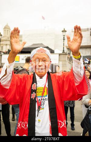 Japon Matsuri événement public tenu à Trafalgar Square, Londres, Angleterre, 2023. Banque D'Images