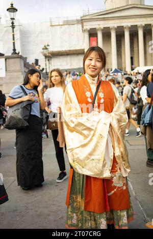 Japon Matsuri événement public tenu à Trafalgar Square, Londres, Angleterre, 2023. Banque D'Images