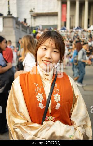 Japon Matsuri événement public tenu à Trafalgar Square, Londres, Angleterre, 2023. Banque D'Images