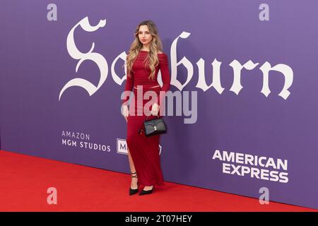 Londres, Royaume-Uni. 04 octobre 2023. Luiza Cordery participe au gala d'ouverture de SALTBURN - 67e BFI London film Festival Red Carpet arrivées au Southbank Centre, Royal Festival Hall à Londres. Crédit : S.A.M./Alamy Live News Banque D'Images